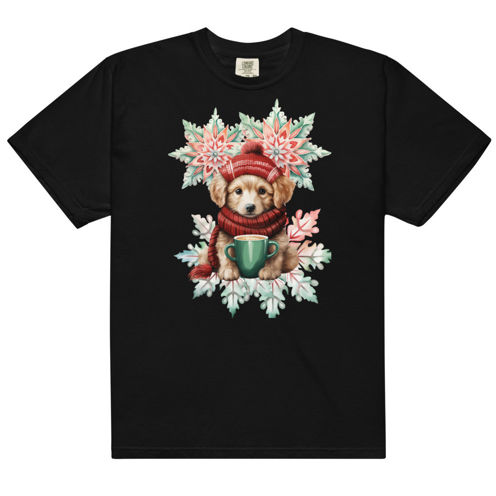 Snowflake, Golden Retriever Unisex garment-dyed heavyweight t-shirt