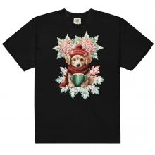 Snowflake, Golden Retriever Unisex garment-dyed heavyweight t-shirt