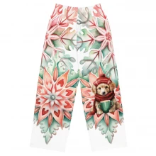 Snowflake, Golden Retriever All-over print unisex wide-leg pants