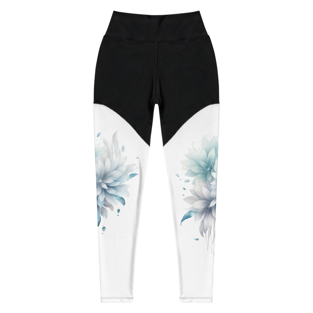 Frosty Flowers Sports Leggings