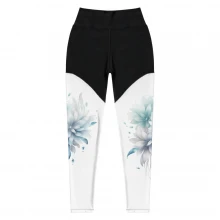 Frosty Flowers Sports Leggings
