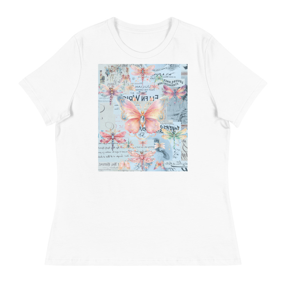Butterflies & Dragonflies Ephemera Women's Relaxed T-Shirt