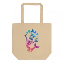 Tie-Dye Mermaid Skeleton Eco Tote Bag