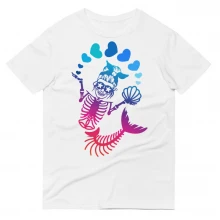 Tie-Dye Mermaid Skeleton Short-Sleeve T-Shirt