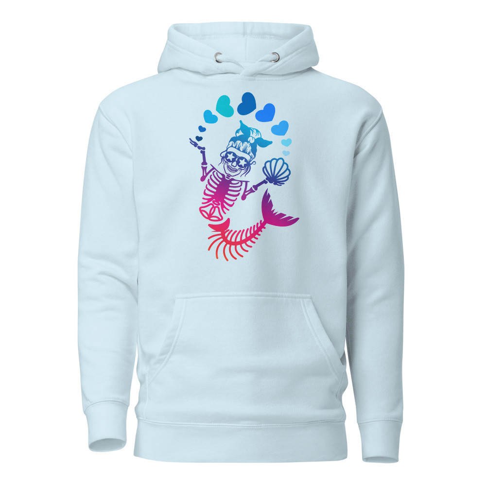 Tie-Dye Mermaid Skeleton Unisex Hoodie