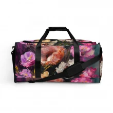 Flowers, Acrylic Painting, Duffle bag