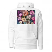 Flowers, Acrylic Painting, Unisex Hoodie