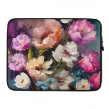 Flowers, Acrylic Painting, Laptop Sleeve
