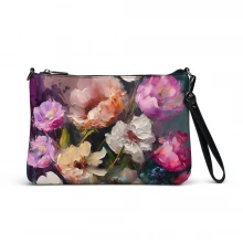 Flowers, Acrylic Painting, Crossbody bag