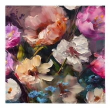 Flowers, Acrylic Painting, All-over print bandana