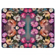 Flowers, Acrylic Painting, Sherpa blanket