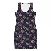 Dark Roses & Butterflies Bodycon dress