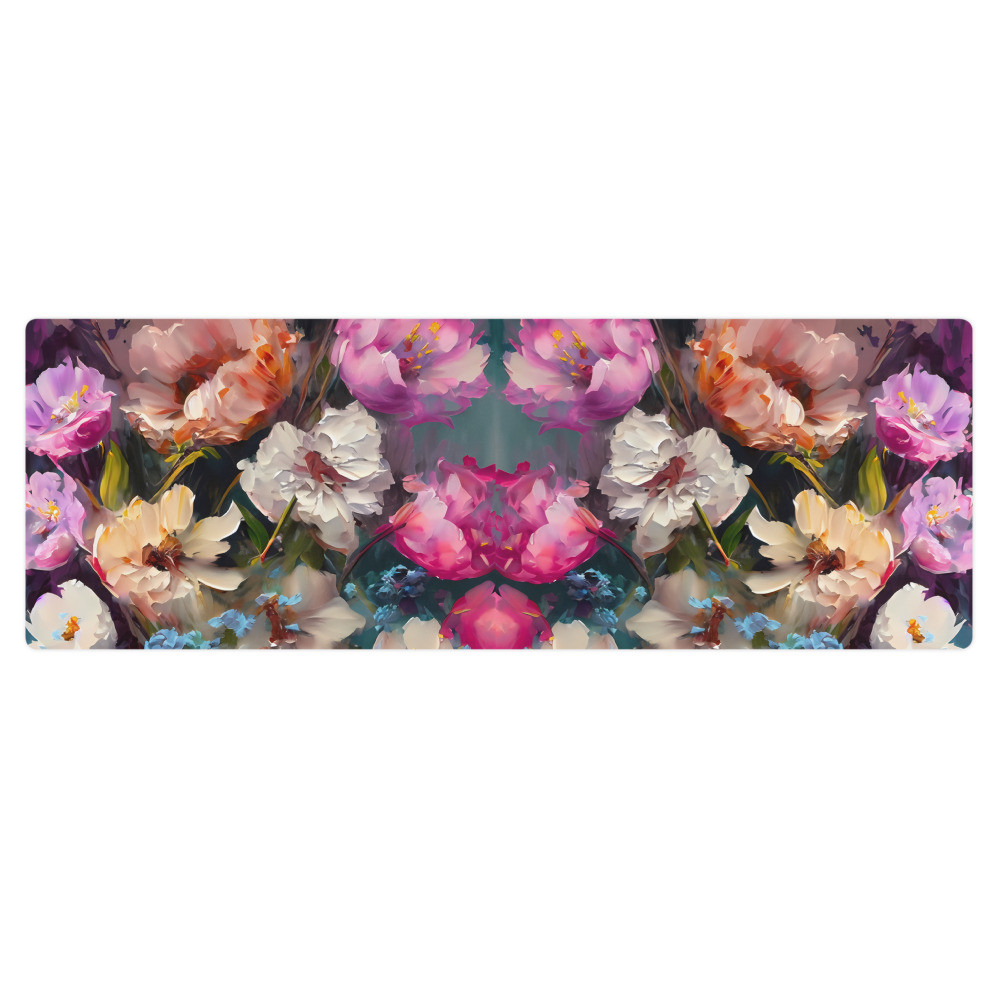 Flowers, Acrylic Painting Yoga mat