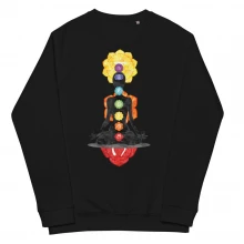Chakra, Yoga Unisex organic raglan sweatshirt