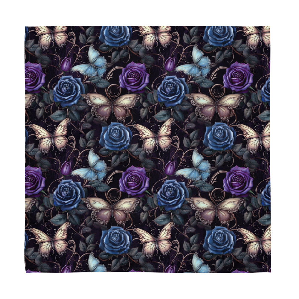 Gothic Rose And Butterfly Cloth Napkin Set