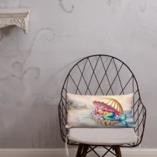 Sleeping Mermaid In Seashell Premium Pillow