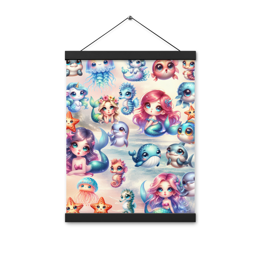 Mermaid Poster with hangers