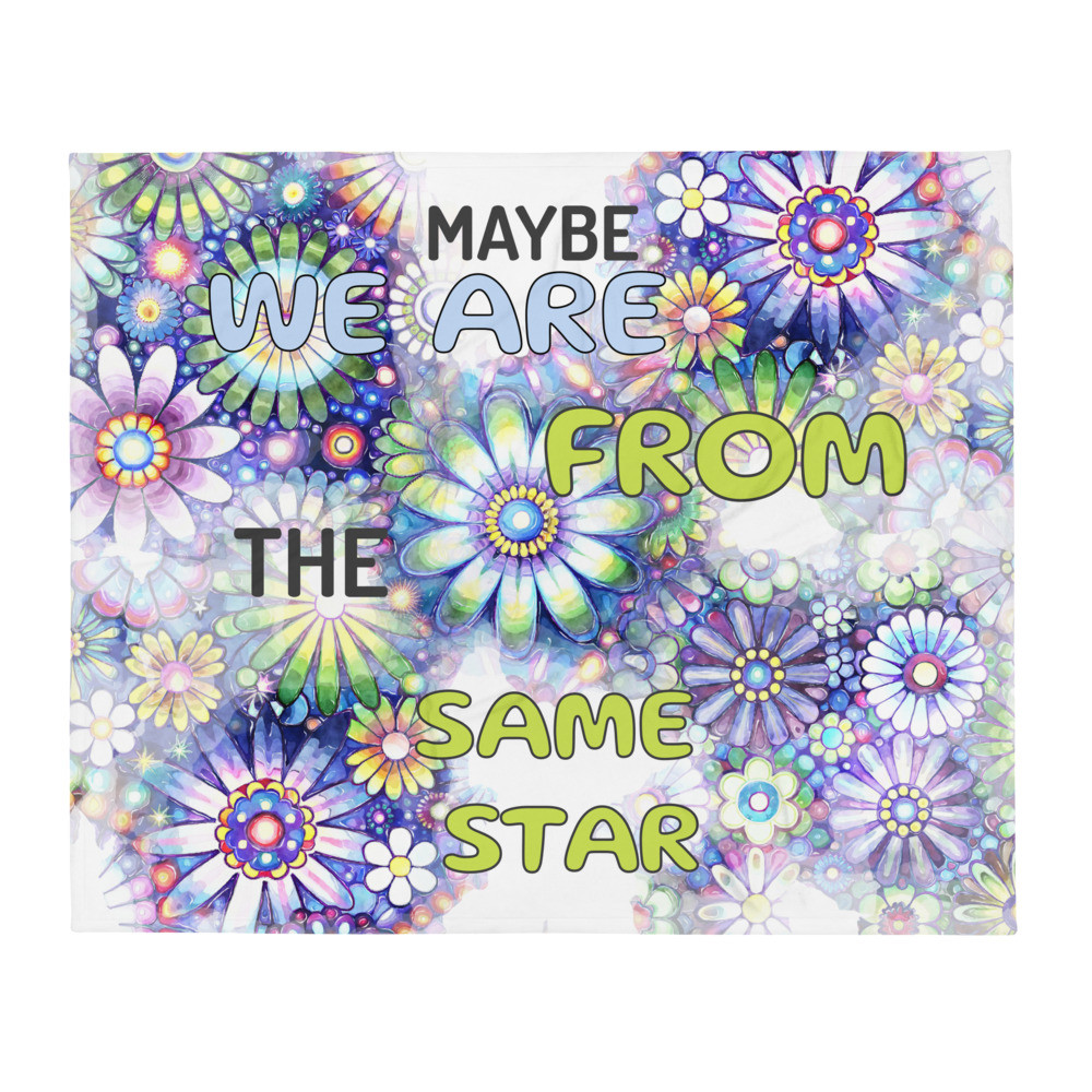 Night-Flowers Throw Blanket