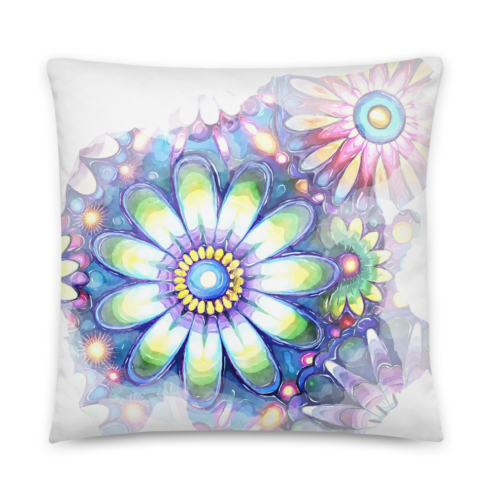 Night Flowers Basic Pillow