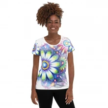 Night-Flowers All-Over Print Women's Athletic T-shirt