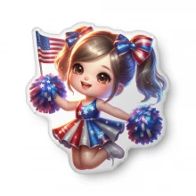 Patriotic Cheerleader Custom-shaped pillow