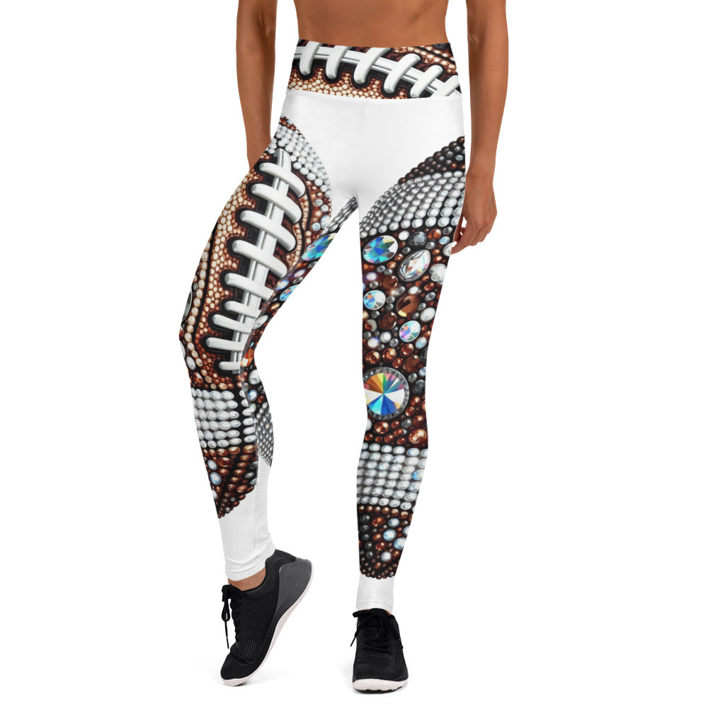 Football Bling Yoga Leggings