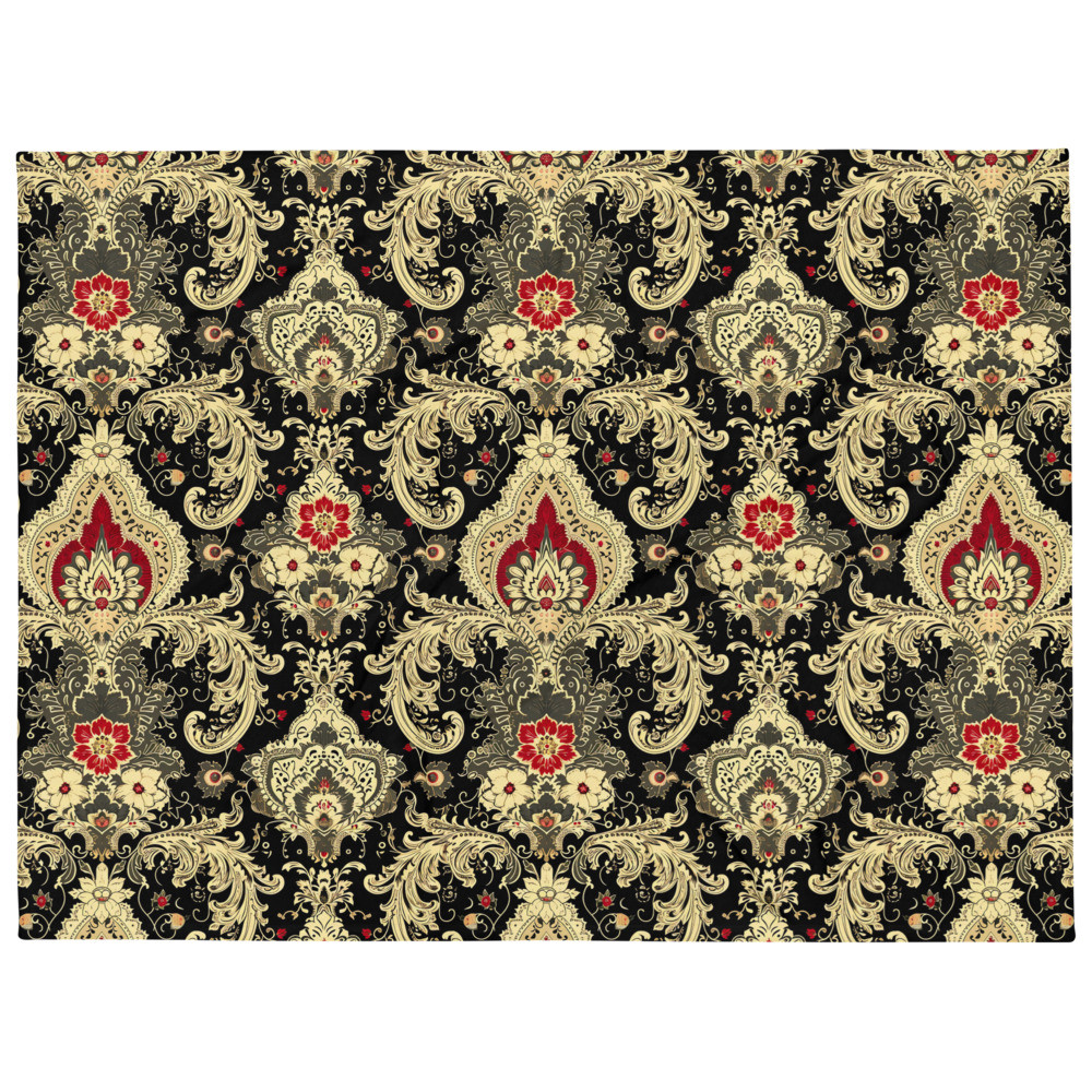 Paisley Scrolls Throw Blanket