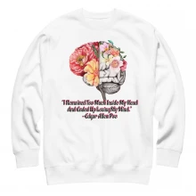 ― Edgar Allen Poe Quote/with Brain Unisex Premium Sweatshirt
