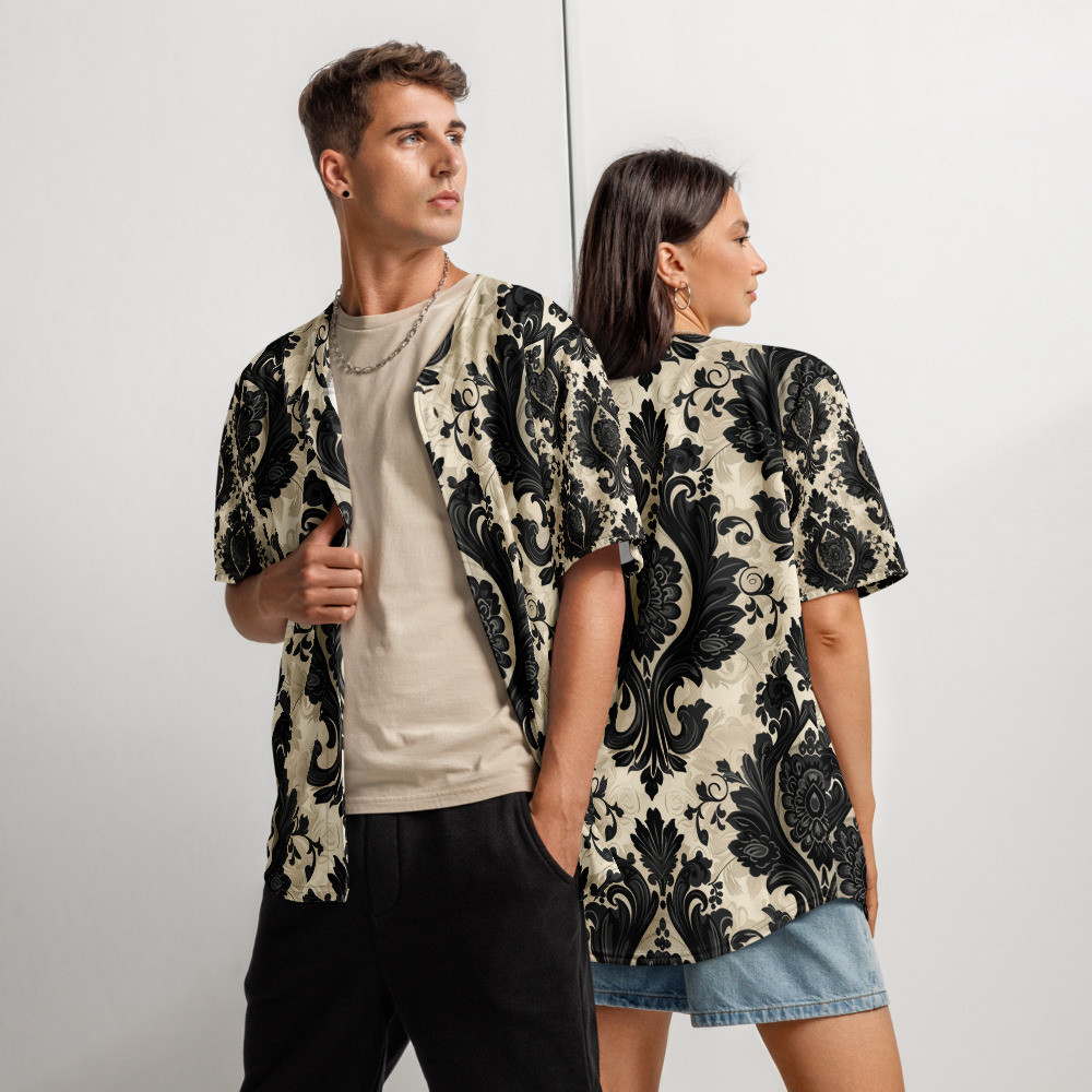 Victorian Pattern Recycled baseball jersey