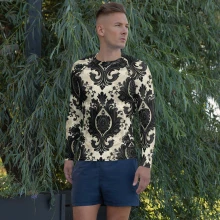 Victorian Pattern Men's Rash Guard