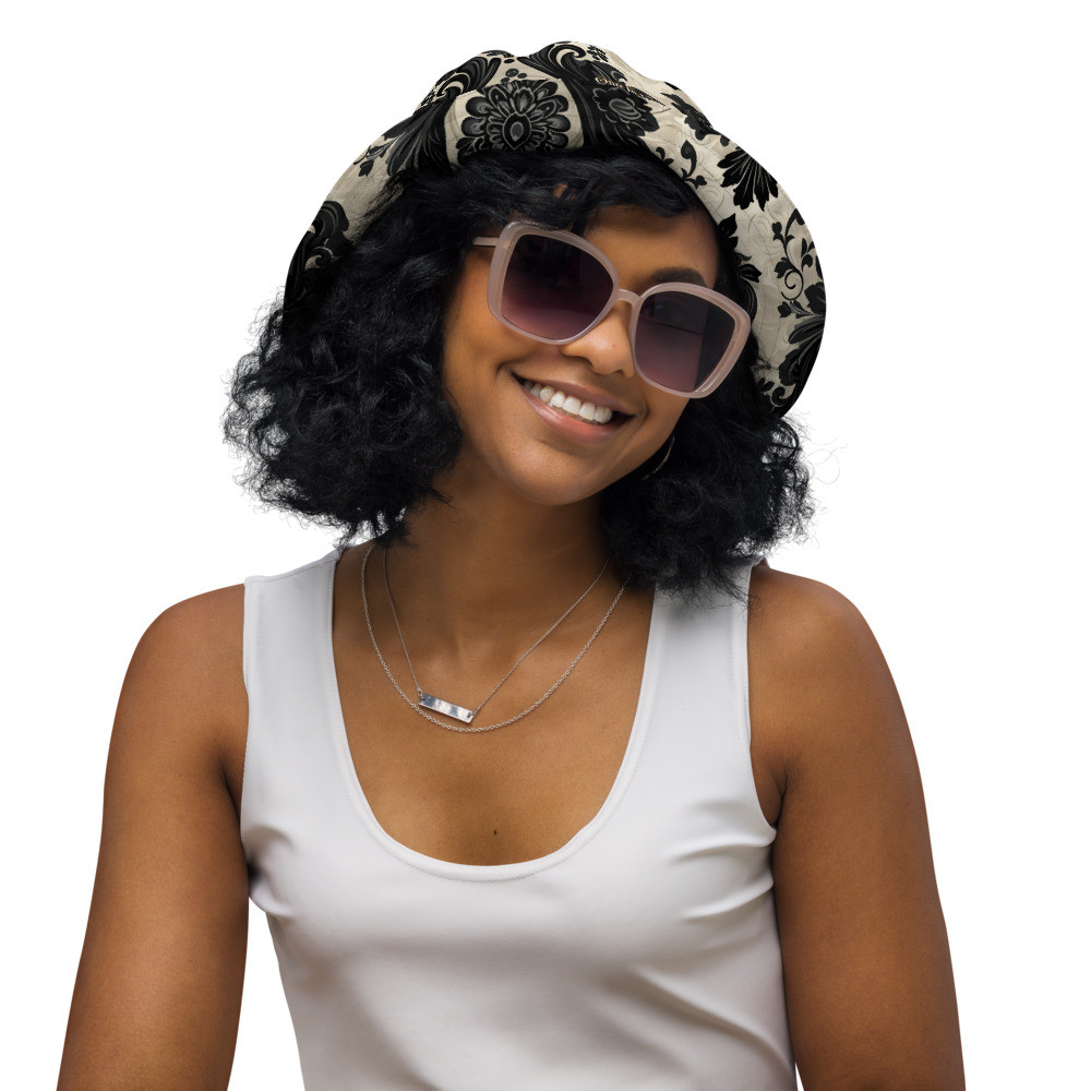 Victorian Pattern Reversible bucket hat