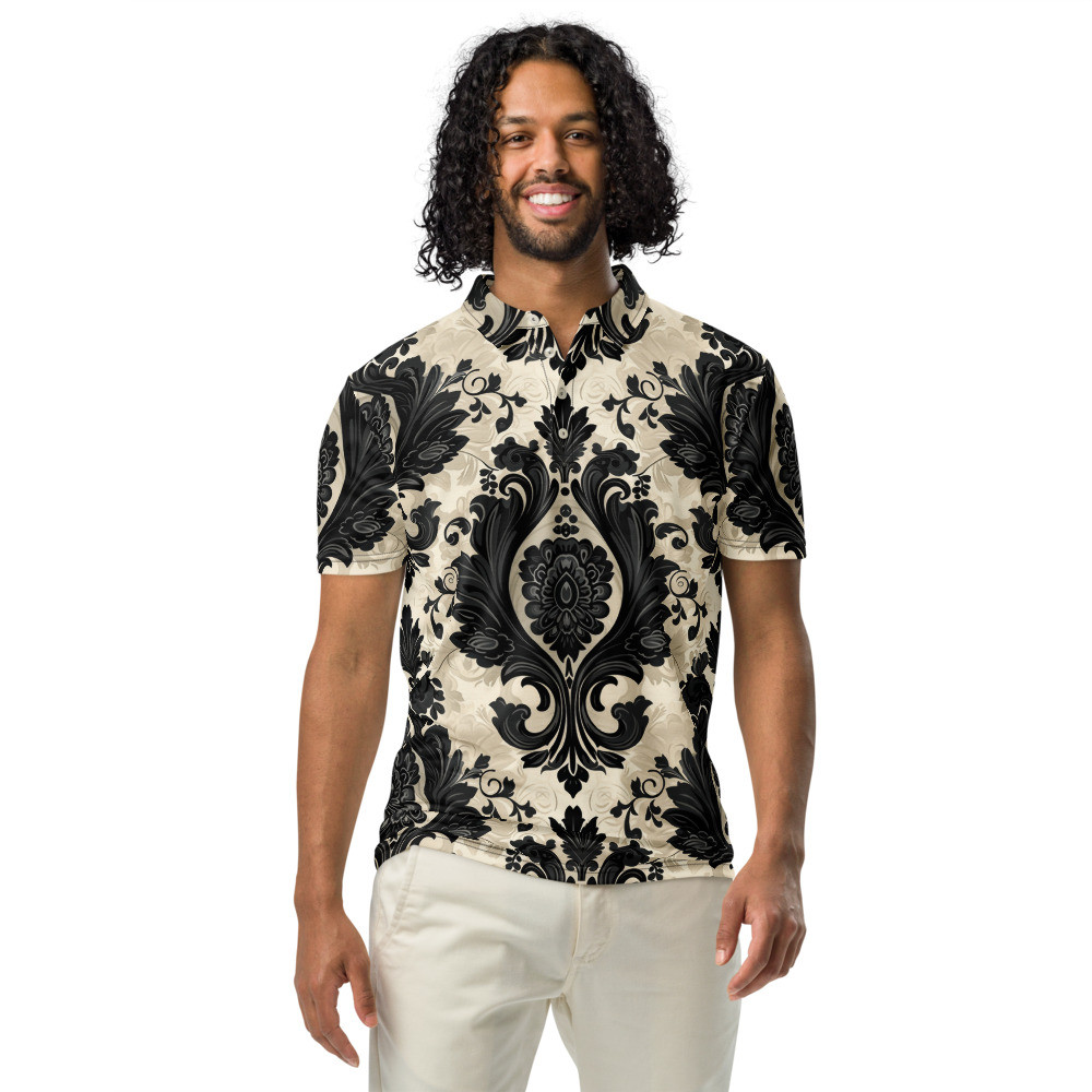Victorian Pattern Men’s slim fit polo