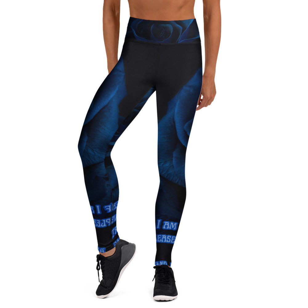 Blue Roses Yoga Leggings