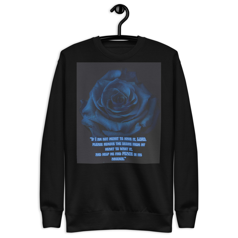 Blue Rose Prayer Unisex Premium Sweatshirt