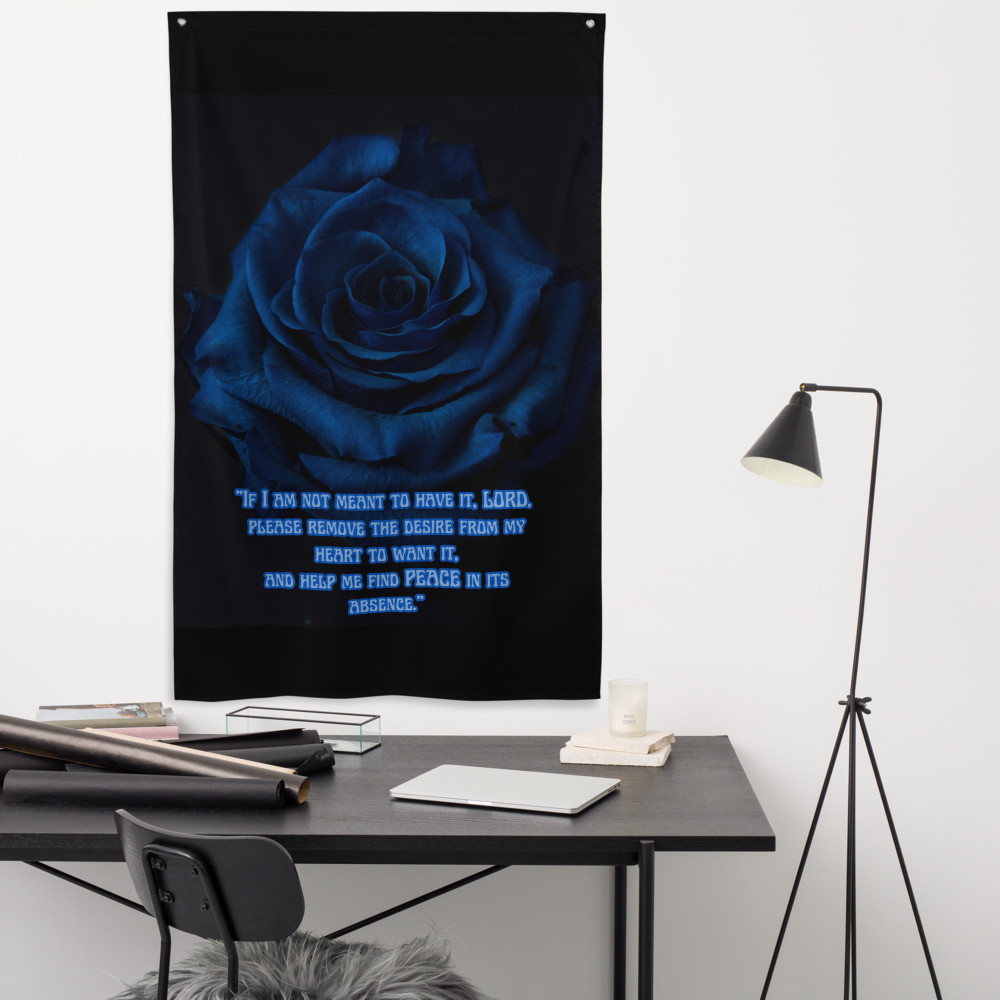Blue Rose Prayer Flag