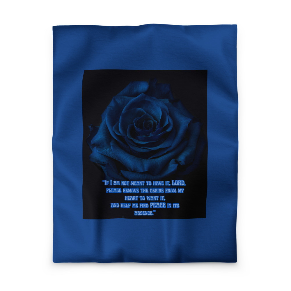 Blue Rose Prayer Duvet cover