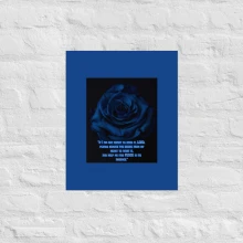 Blue Rose Prayer Poster