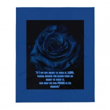 Blue Rose Prayer Throw Blanket