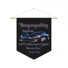 "Money Can't Buy Happiness" quote Pennant banner