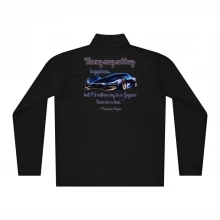 "Money Can't Buy Happiness" quote Lightweight quarter-zip pullover