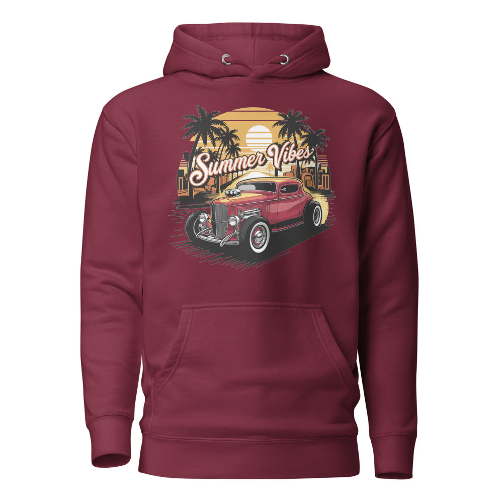 Summer Vibes Classic Car Unisex Hoodie