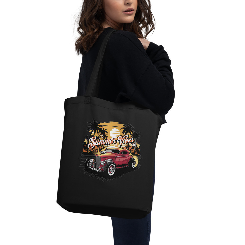 Summer Vibes Classic Car Eco Tote Bag