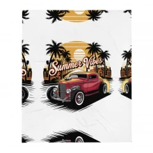 Summer Vibes Classic Car Throw Blanket