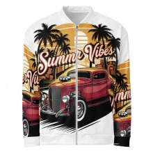 Summer Vibes Classic Car Unisex Bomber Jacket