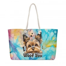 Tie-Dye Cute Puppy Oversized weekender bag