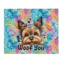 Tie-Dye Cute Puppy Throw Blanket