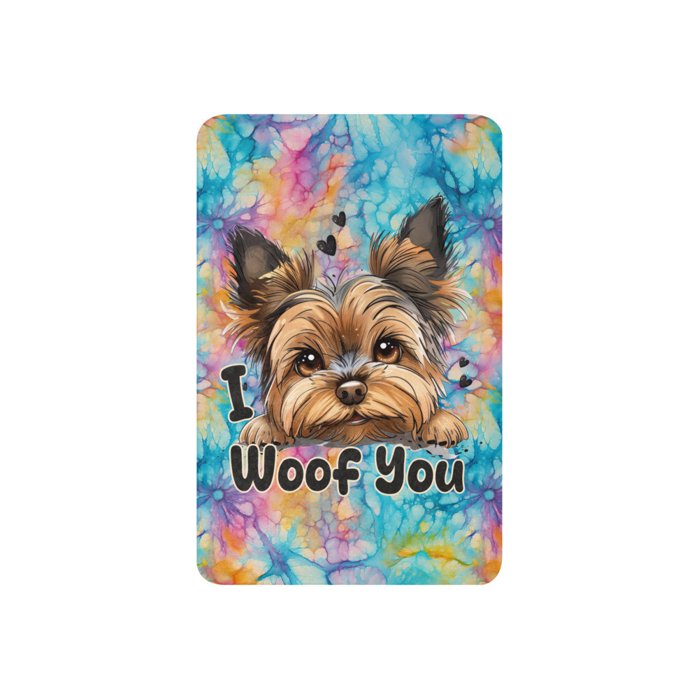 Tie-Dye Cute Puppy Sherpa blanket