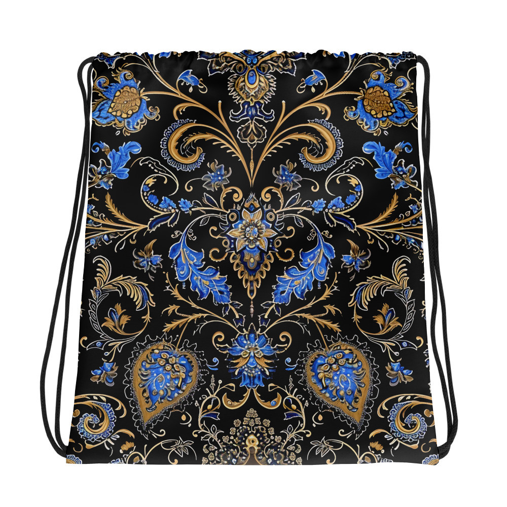 Persian Paisley Palace Drawstring bag