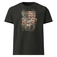 Buck Season, United States Flag Unisex oversized t-shirt