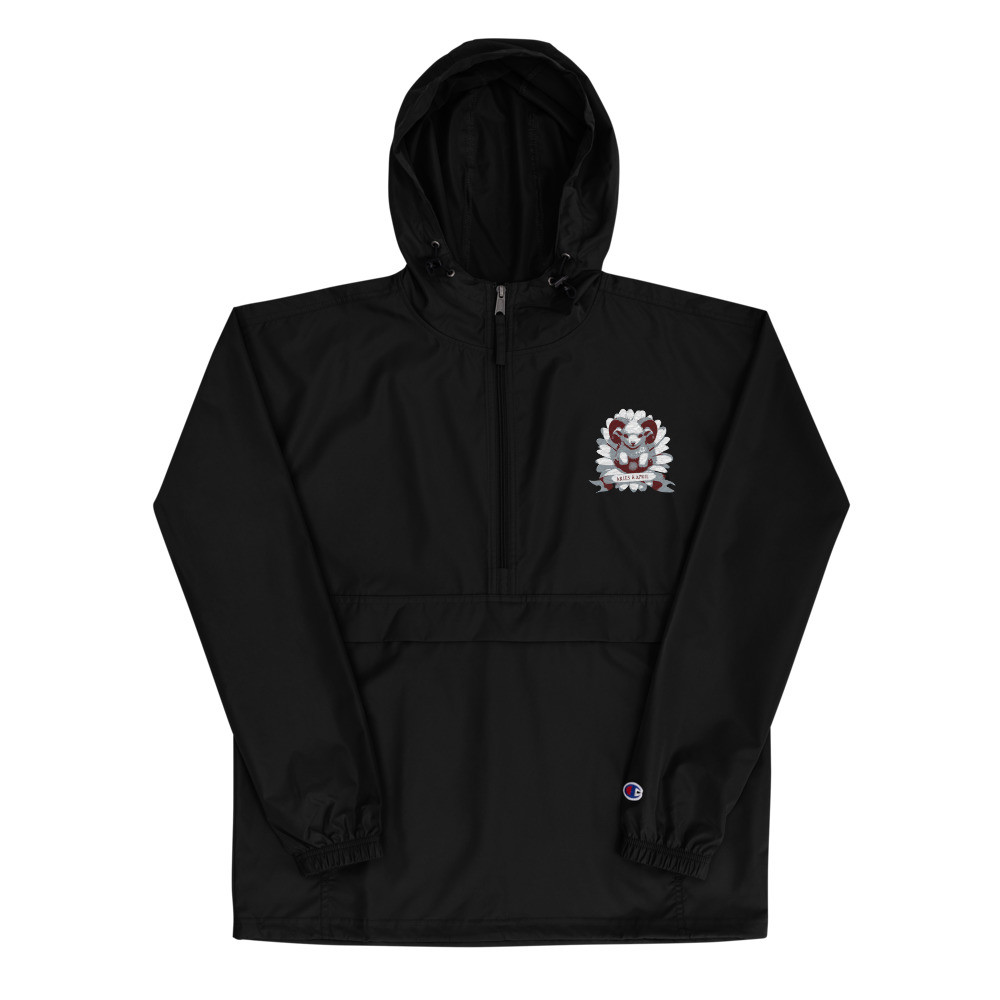 Aries April Astrological Sign Embroidered Champion Packable Jacket